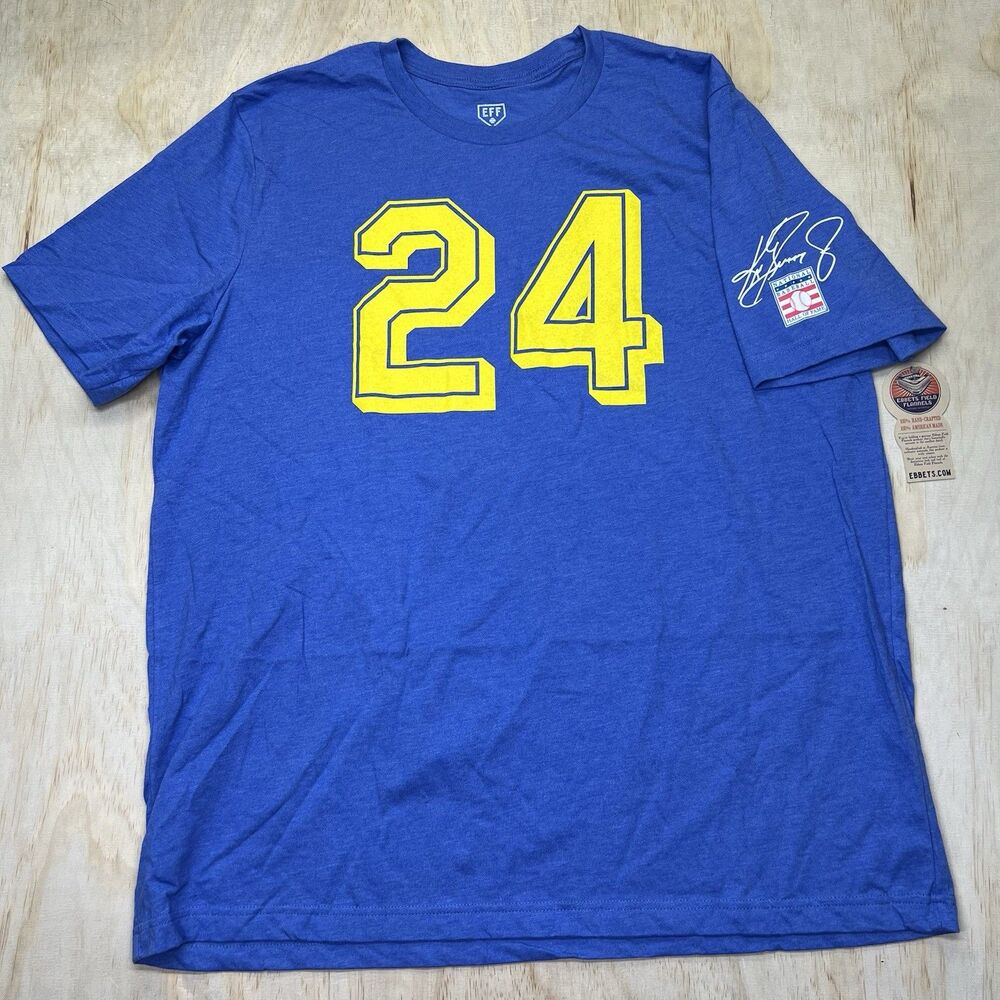 NEW XXL Ken Griffey Jr. Ebbets Field Flannels Hall of Fame Shirt Royal